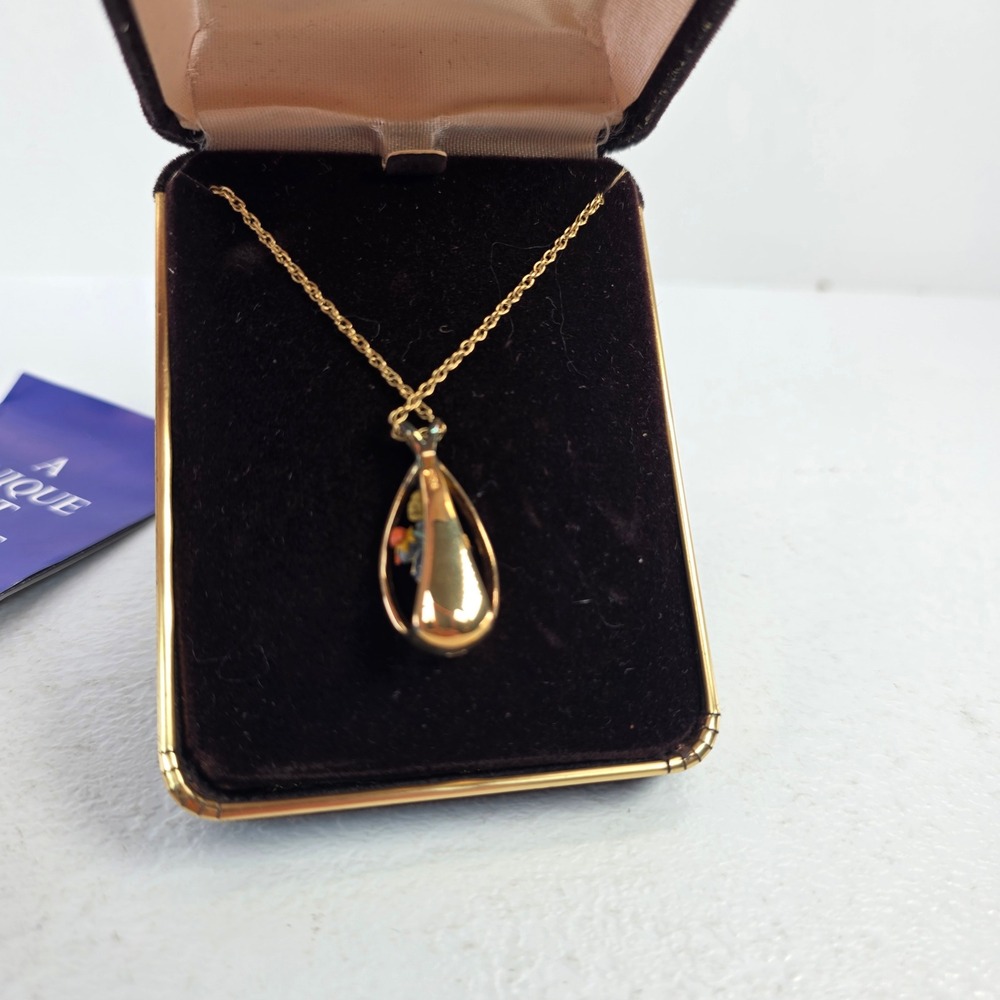 Goebel Hummel Olszewski Miniature Gold Vermeil Cage What Now Pendant Necklace - Picture 3 of 8